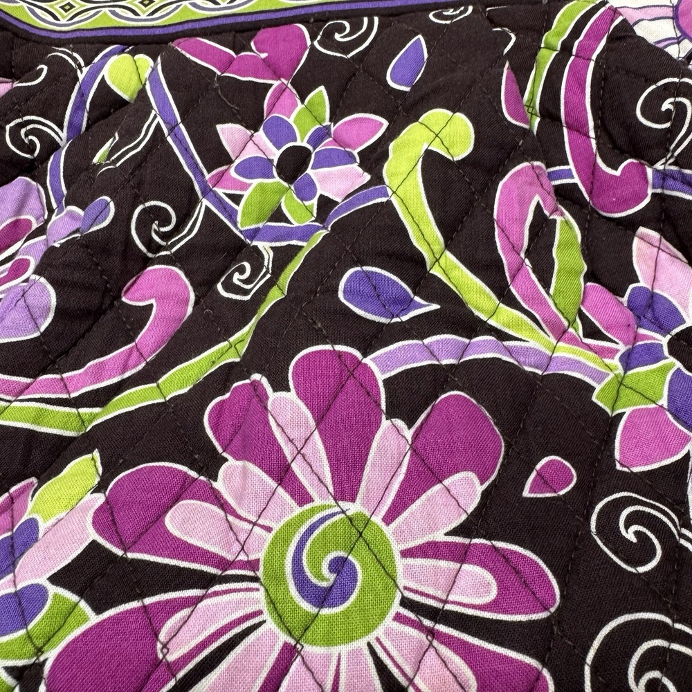 Vera Bradley Alice Loves‎ Me Purple Punch Kiss Lock Purse Bag Quilted Retired - Picture 3 of 14
